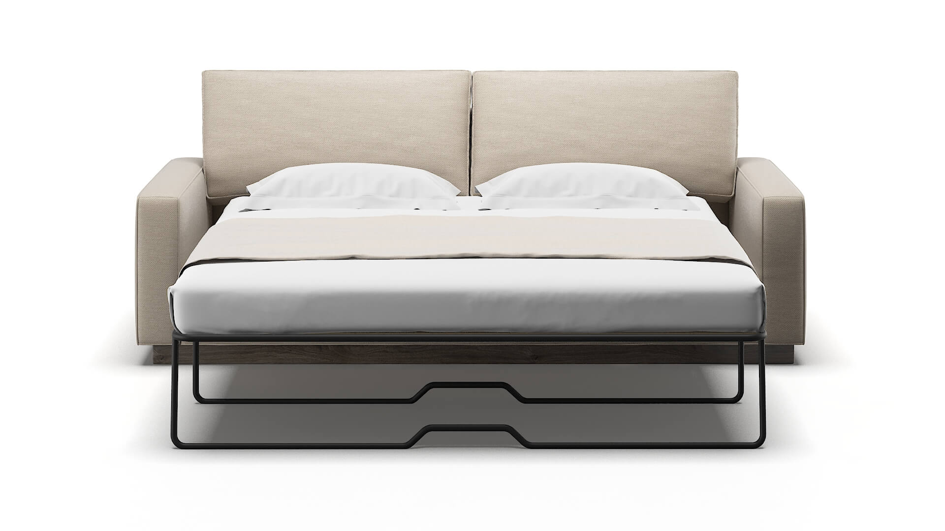 Alton Naples Almond Sofa Sleeper Espresso legs 1