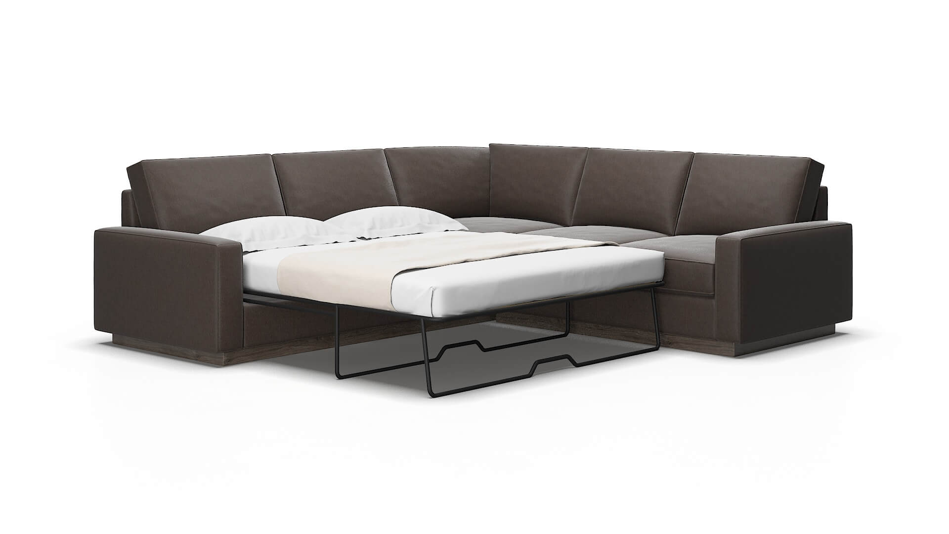Alton Naples graphite Sectional sleeper Espresso Legs  2