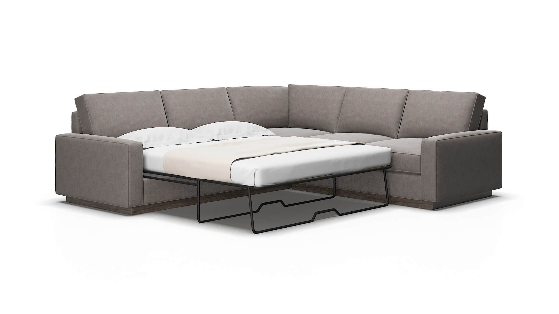 Alton Noble Otter Sectional Sleeper Espresso legs 2