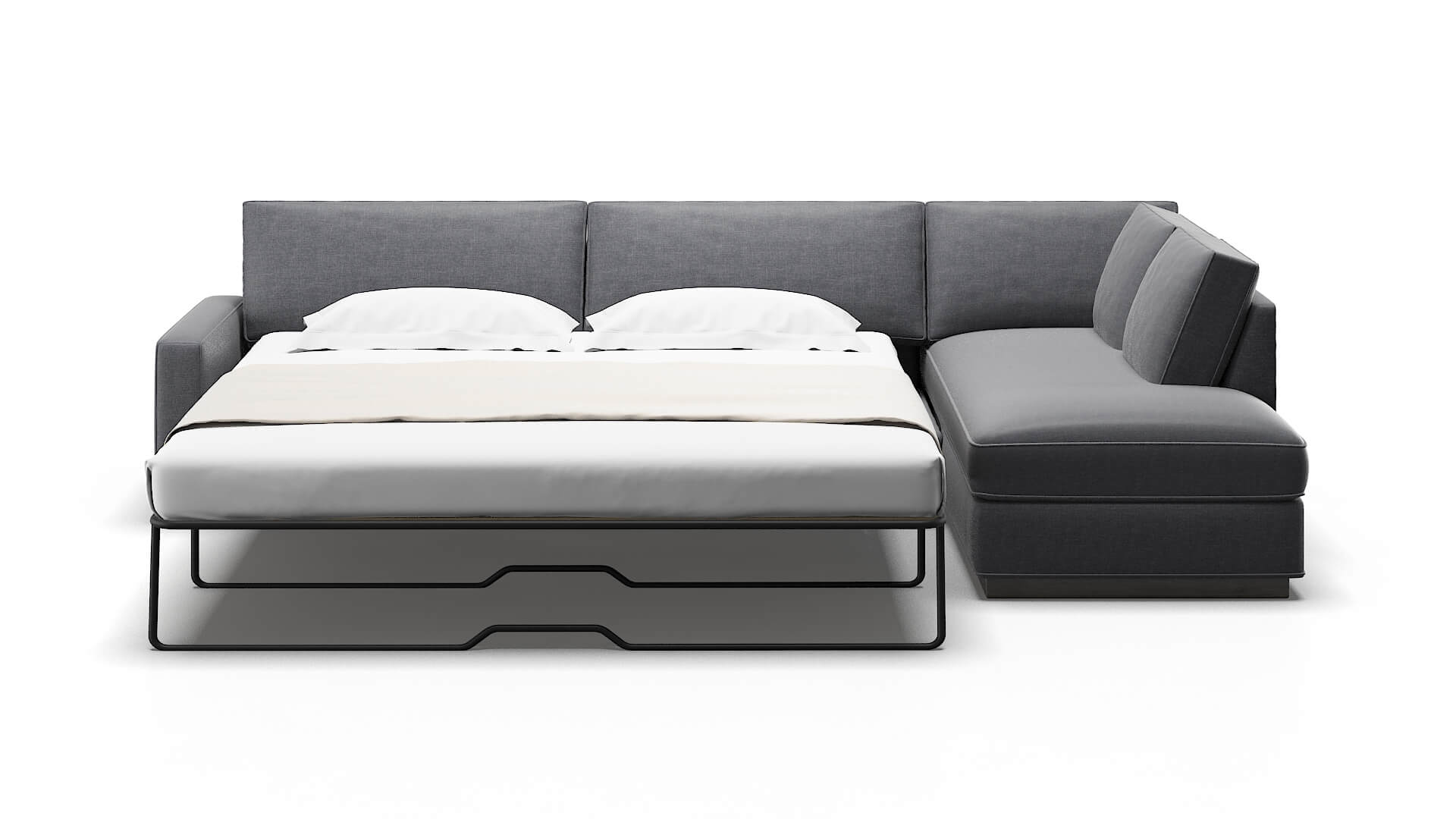 Alton Notion Graphite Panel Sleeper Espresso legs 1
