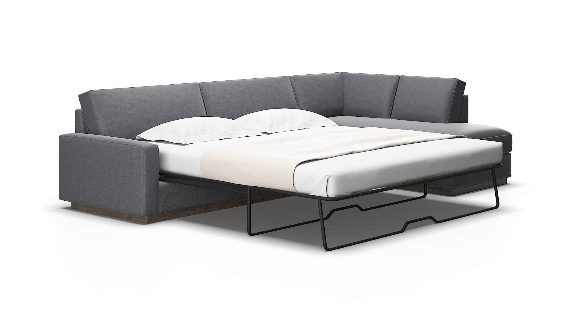 Alton Notion Graphite Panel Sleeper Espresso legs 2