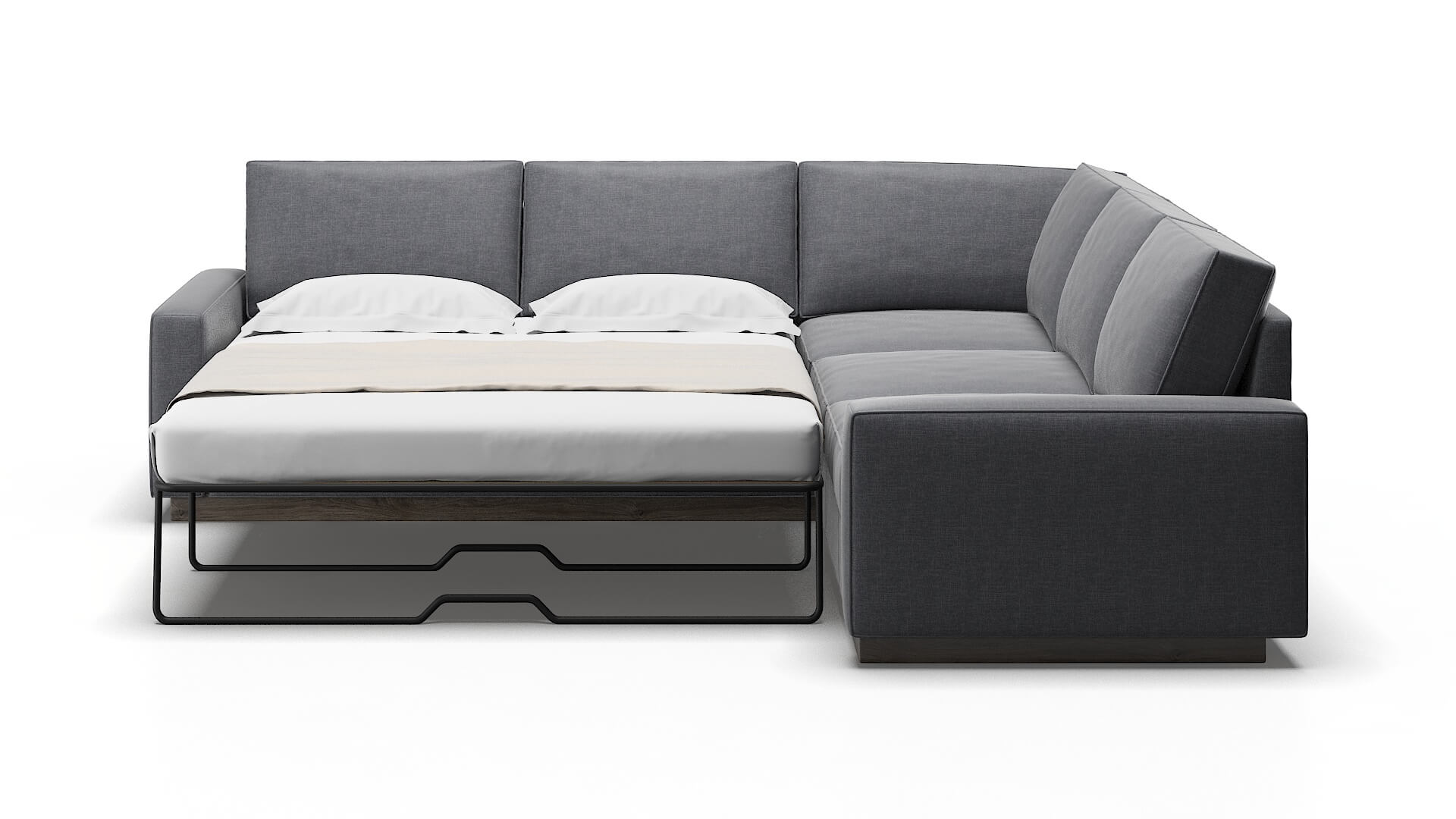 Alton Notion Graphite Sectional Sleeper Espresso legs 1