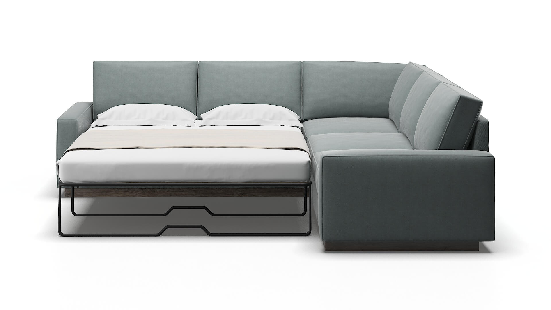 Alton Oakley Baltic Sectional Sleeper Espresso legs 1