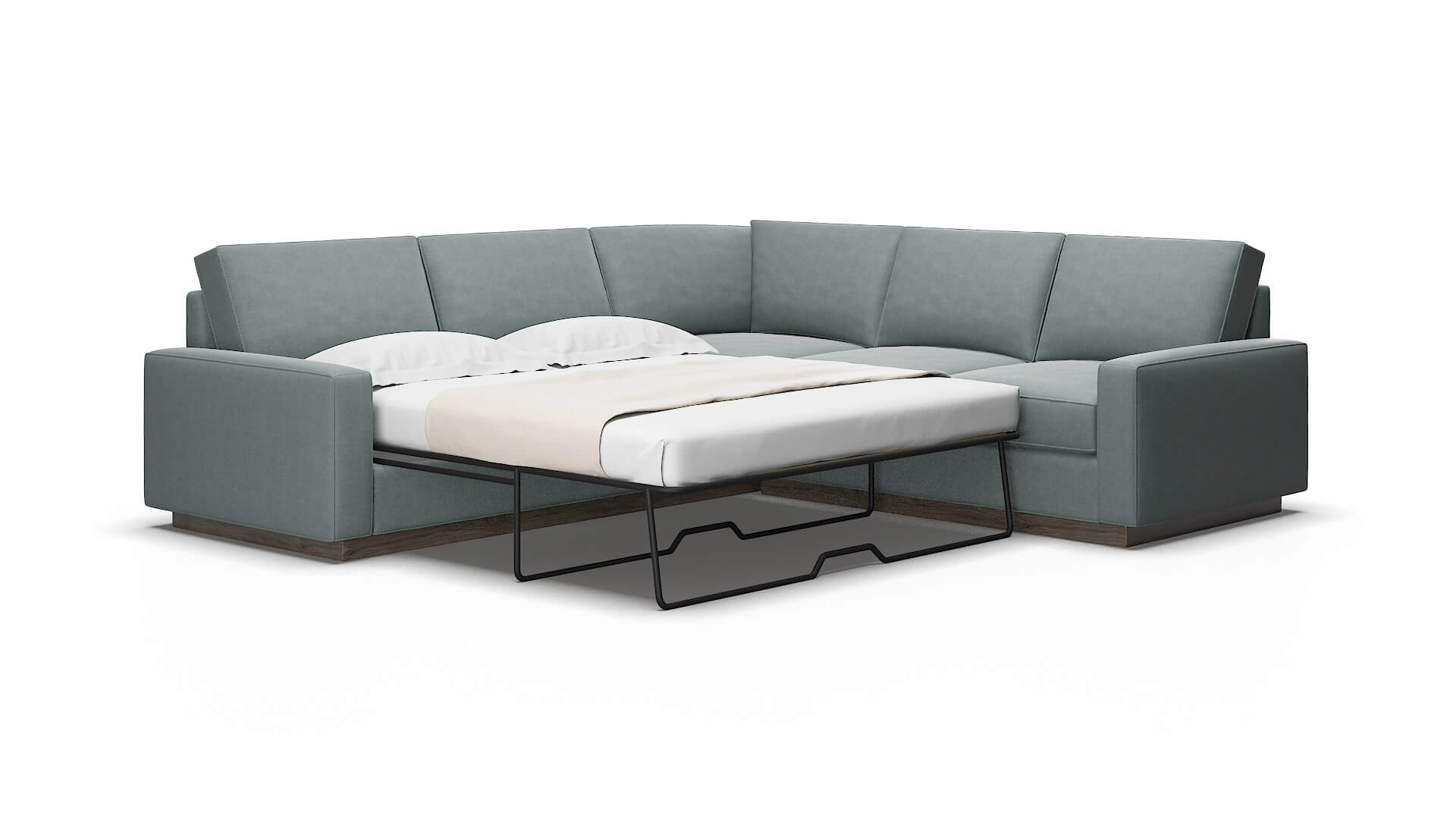 Alton Oakley Baltic Sectional Sleeper Espresso legs 2