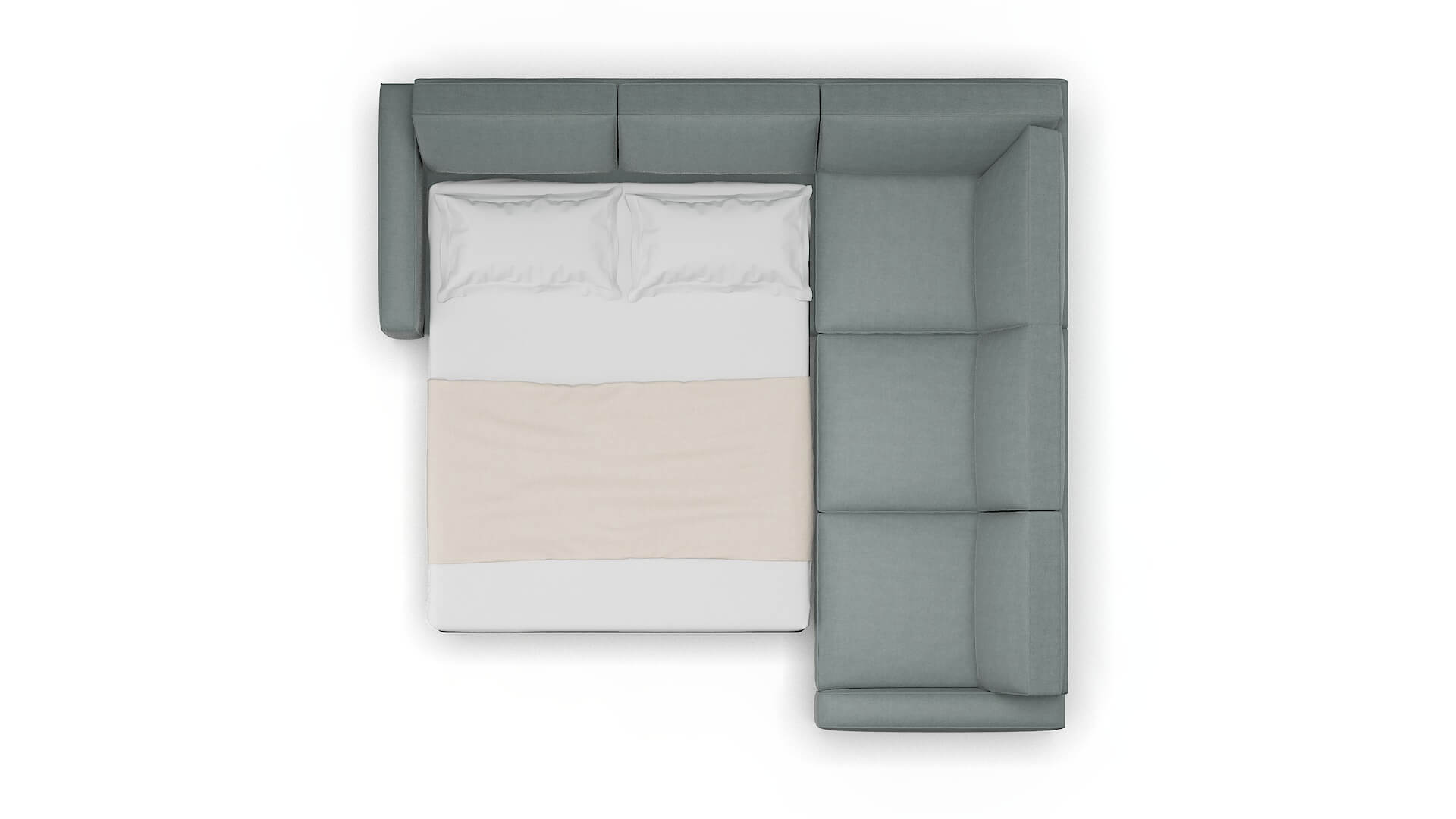 Alton Oakley Baltic Sectional Sleeper Espresso legs 3