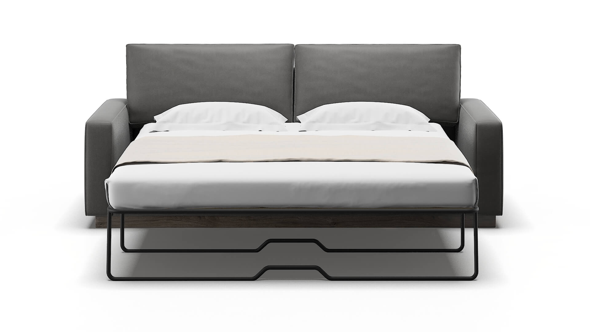 Alton Oakley Charcoal Sofa Sleeper Espresso legs 1