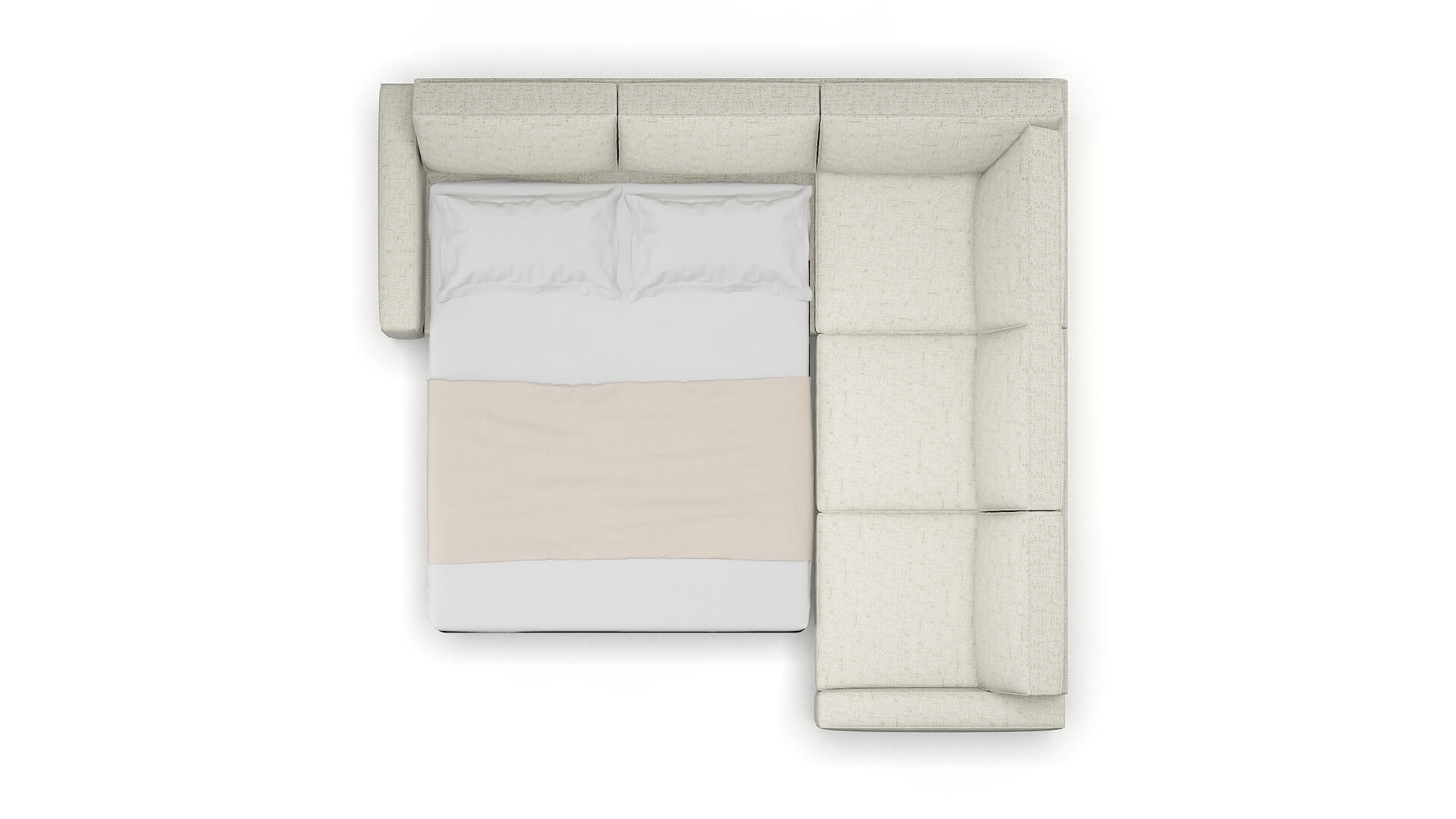 Alton Oceanside Birch Sectional Sleeper Espresso legs 3