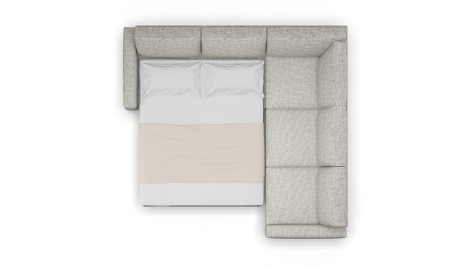Alton Oceanside Granite Sectional Sleeper Espresso legs 3