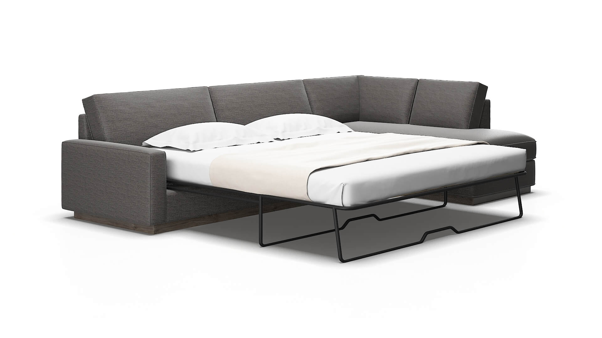 Alton Oscar charcoal Panel sleeper Espresso Legs  2