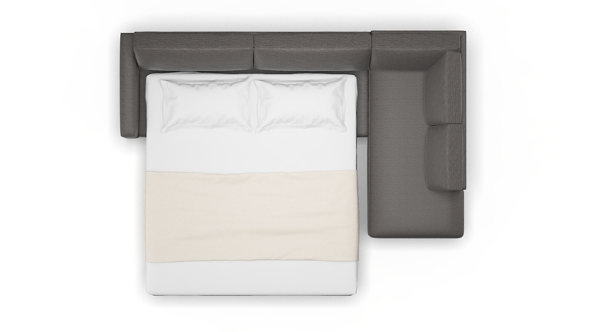 Alton Oscar Charcoal Panel Sleeper Espresso legs 3