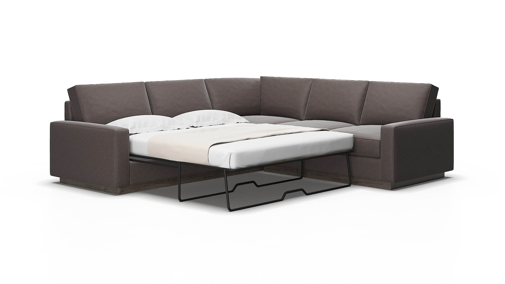 Alton Oscar chocolate Sectional sleeper Espresso Legs  2