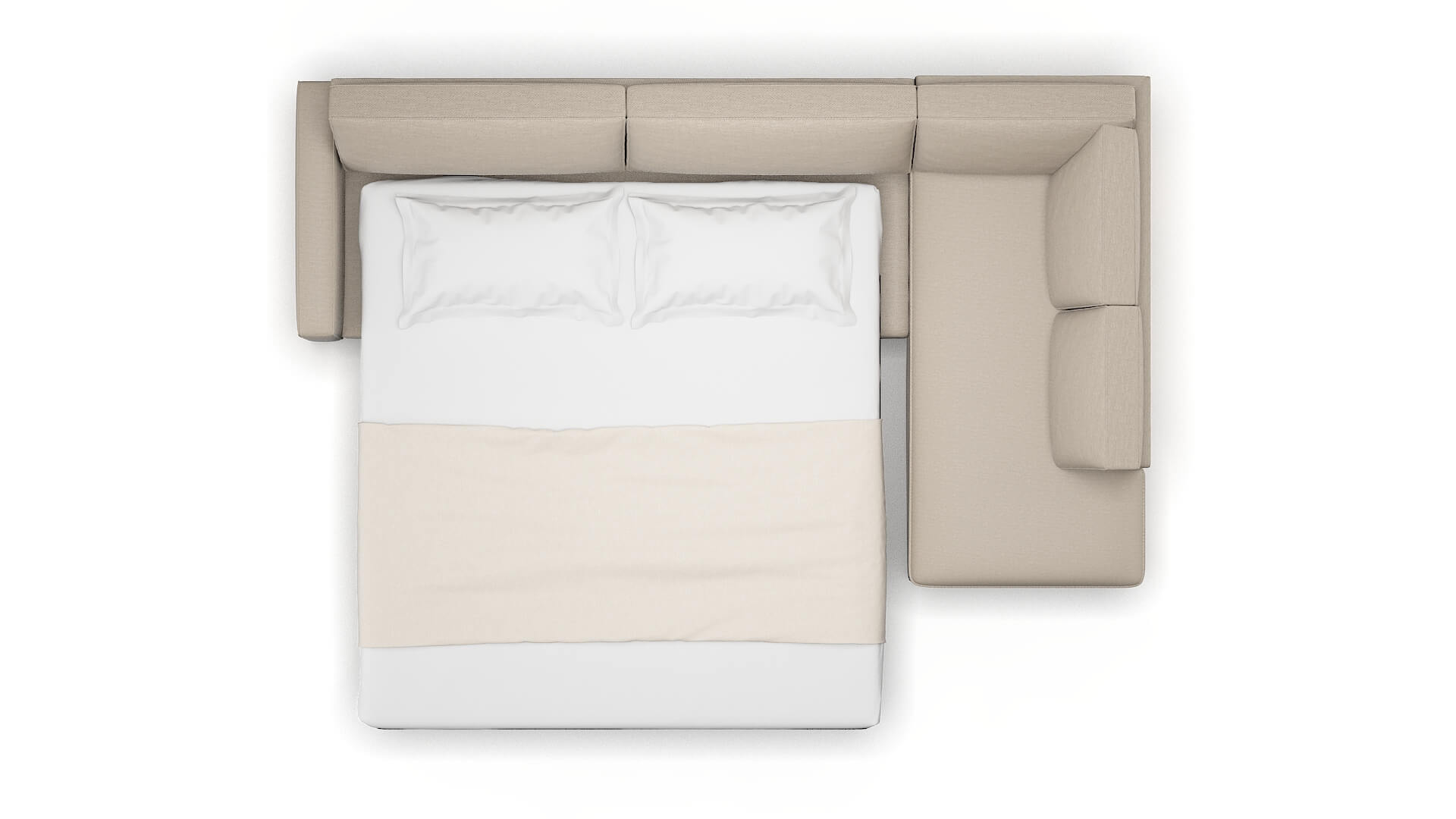 Alton Oscar Linen Panel Sleeper Espresso legs 3