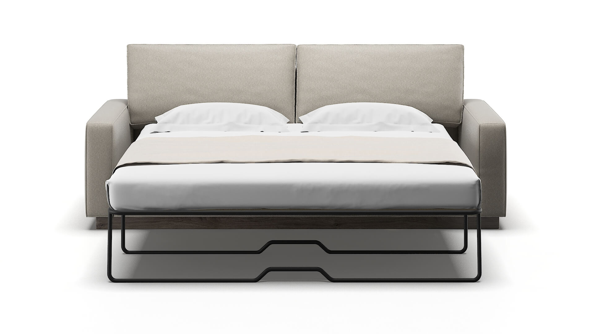 Alton Oscar Silver Sofa Sleeper Espresso legs 1