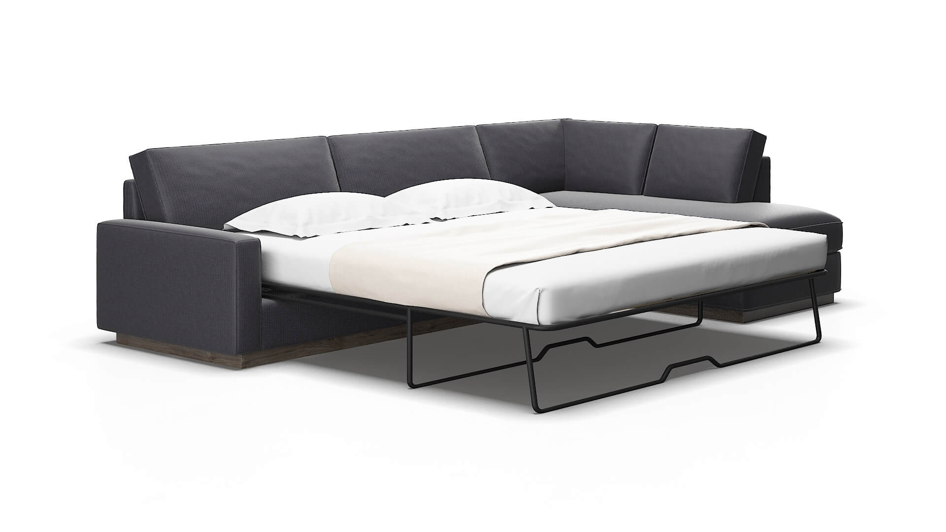 Alton Parker charcoal Panel sleeper Espresso Legs  2