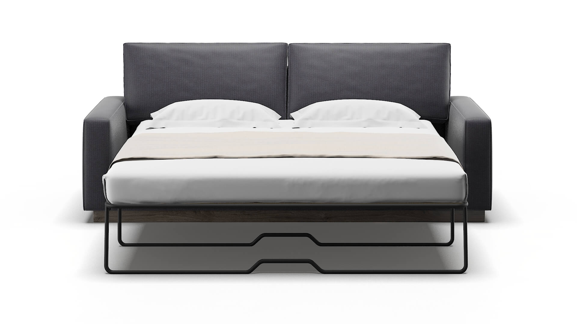 Alton Parker Charcoal Sofa Sleeper Espresso legs 1