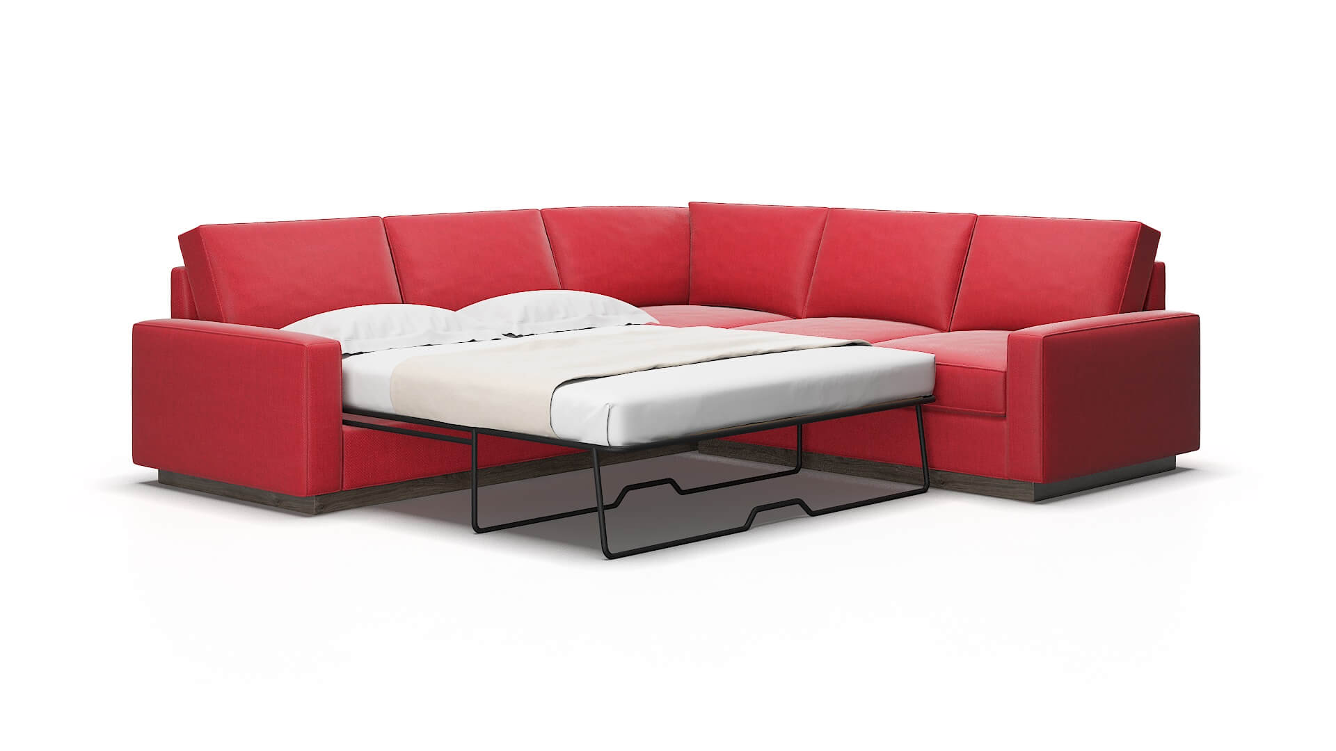 Alton Pauline ruby Sectional sleeper Espresso Legs  2