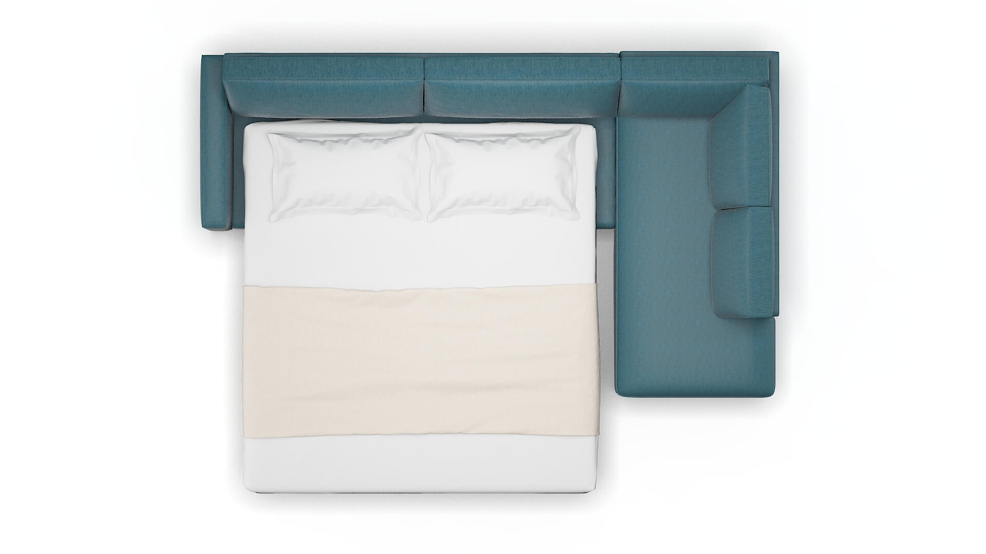 Alton Portland Prussian Panel Sleeper Espresso legs 3