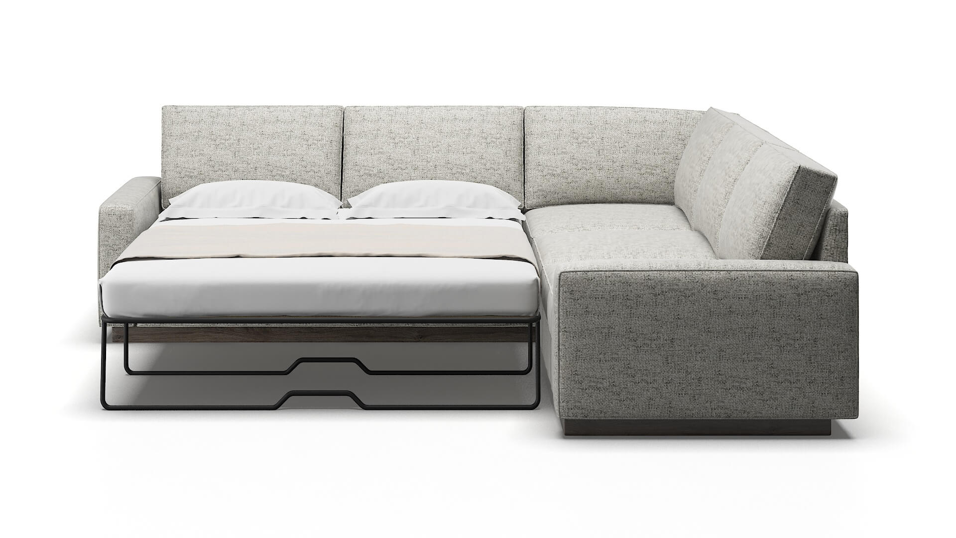 Alton Prime Gravel Sectional Sleeper Espresso legs 1