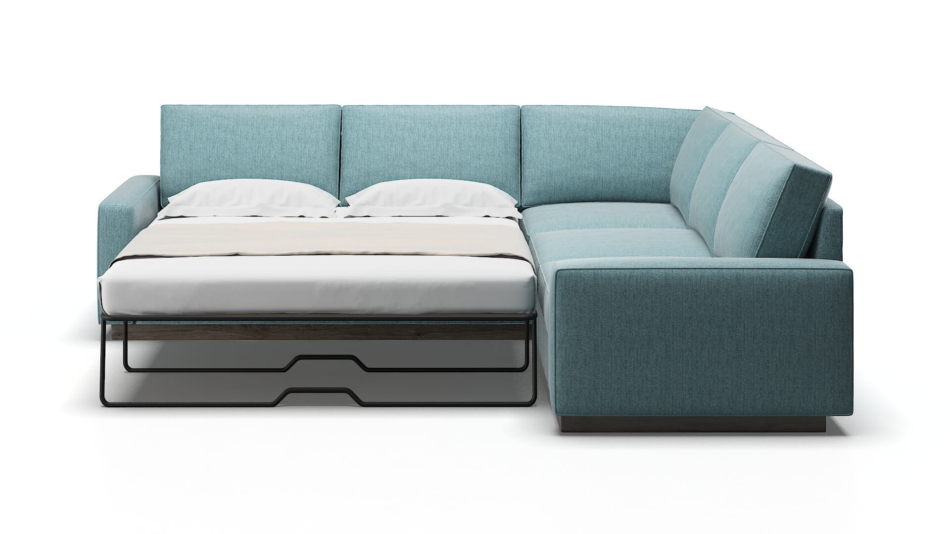 Alton Prisma Hydrate Sectional Sleeper Espresso legs 1