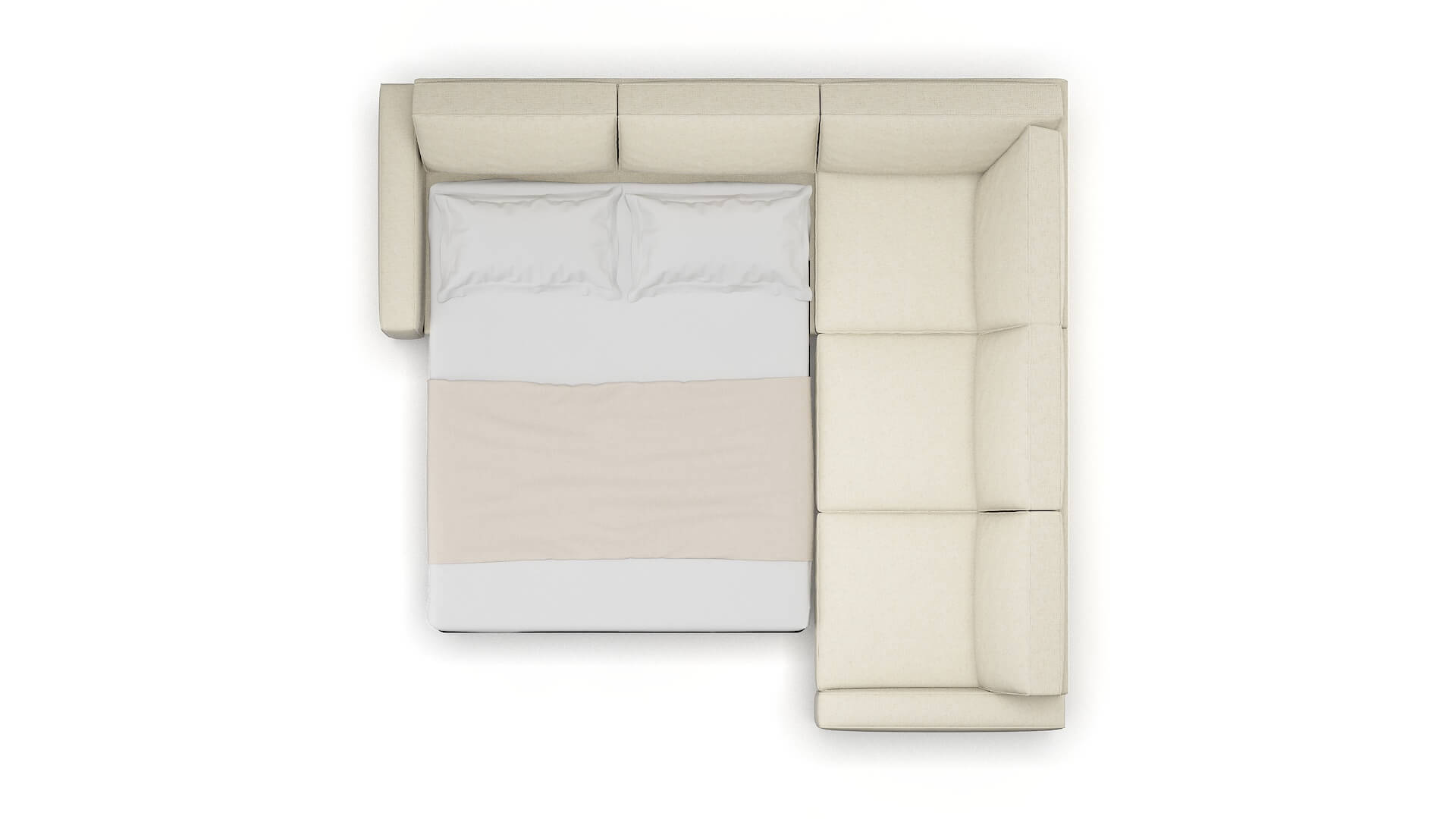 Alton Redondo Oyster Sectional Sleeper Espresso legs 3