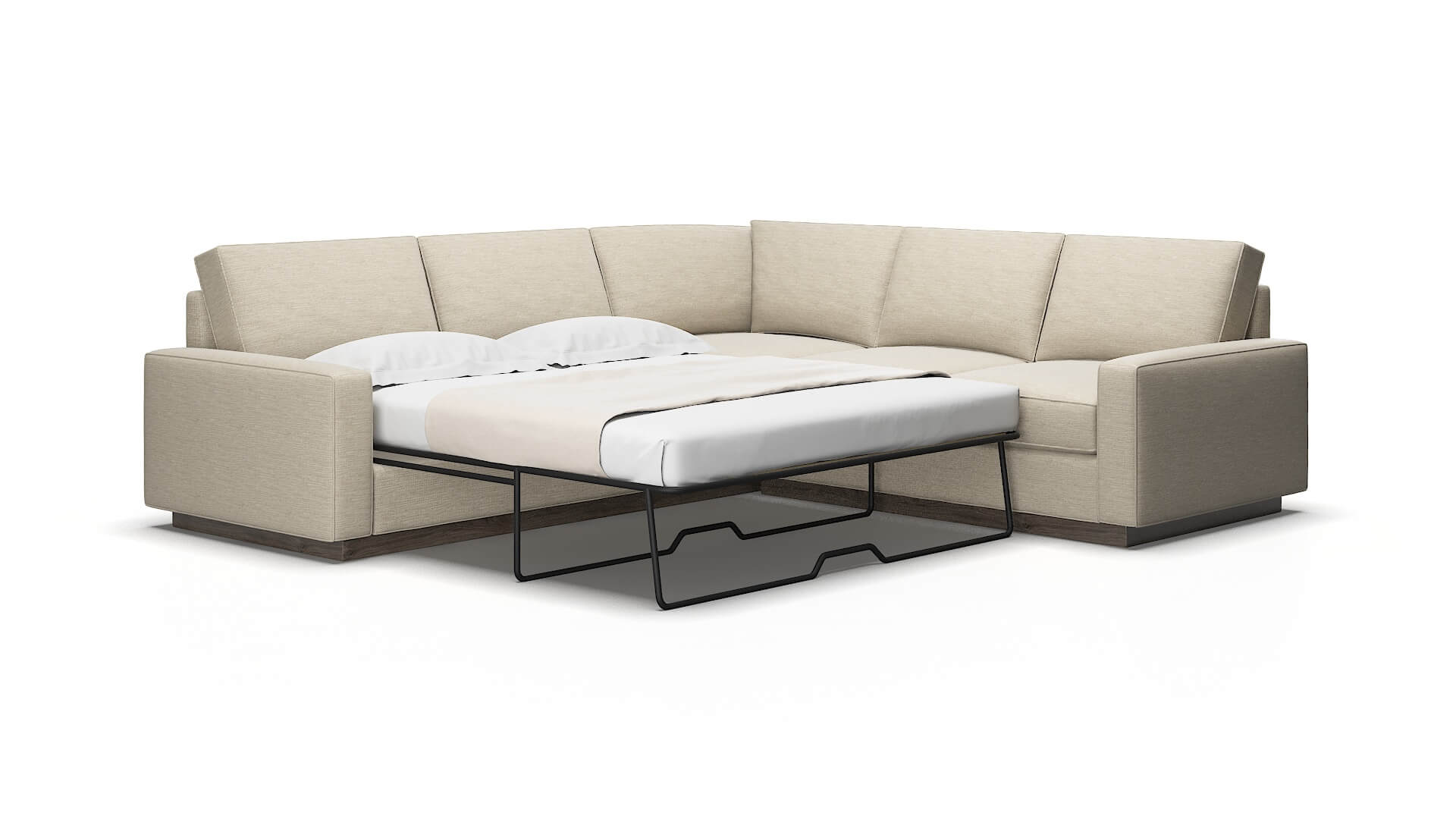 Alton Rocket dove Sectional sleeper Espresso Legs  2