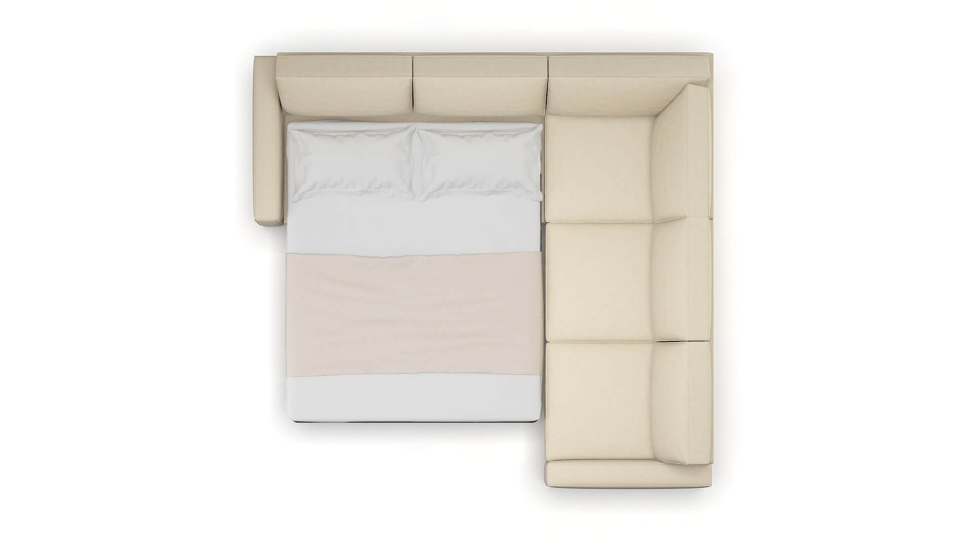 Alton Rocket Sand Sectional Sleeper Espresso legs 3