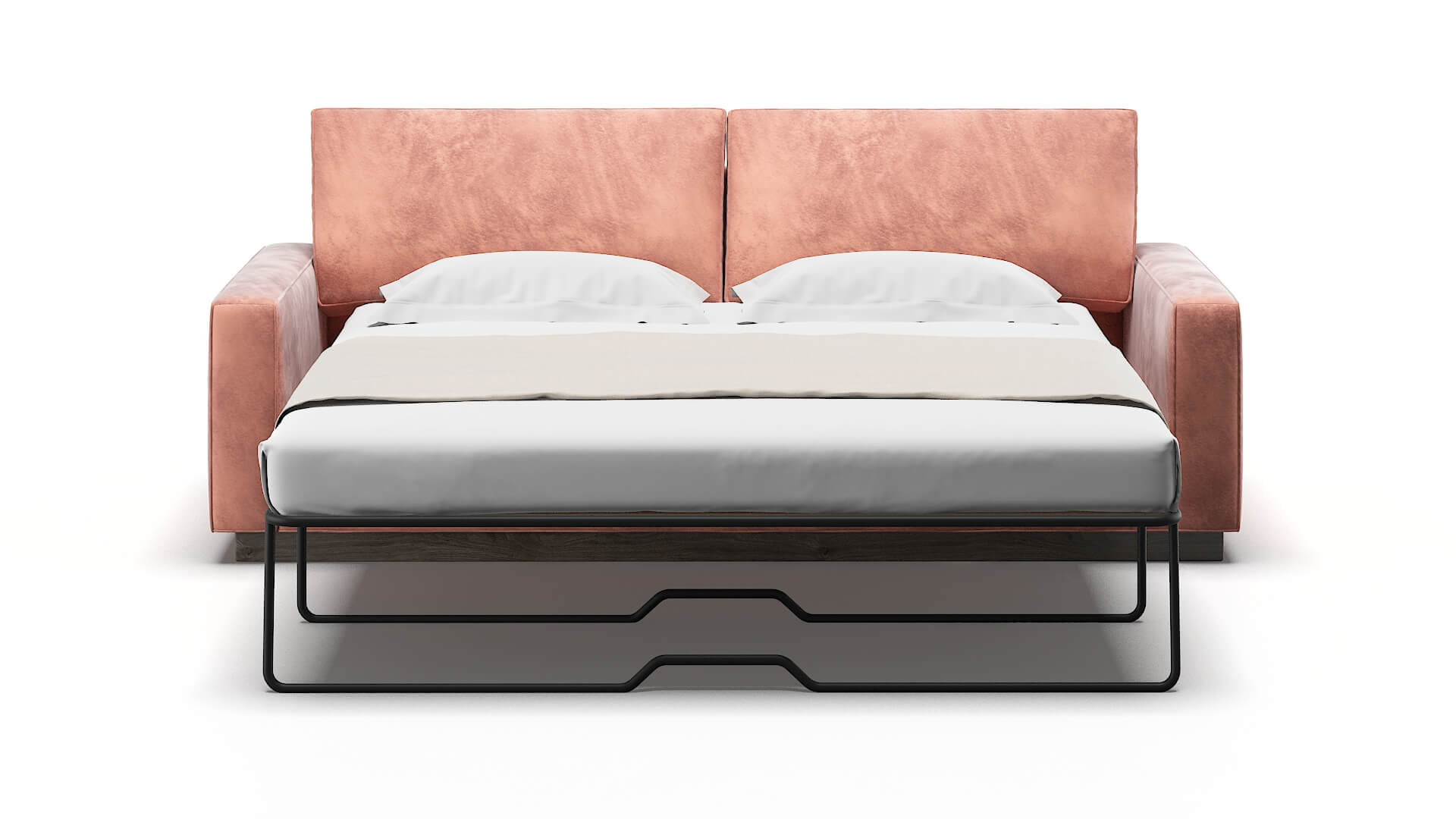 Alton Royale Blush Sofa Sleeper Espresso legs 1