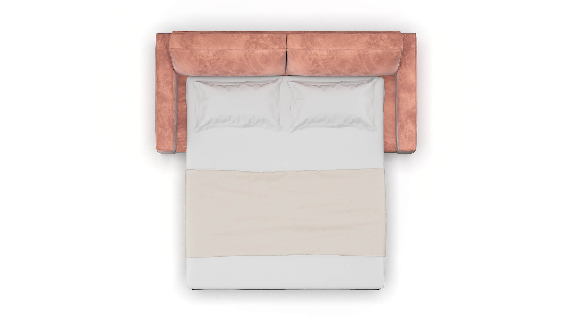 Alton Royale Blush Sofa Sleeper Espresso legs 3