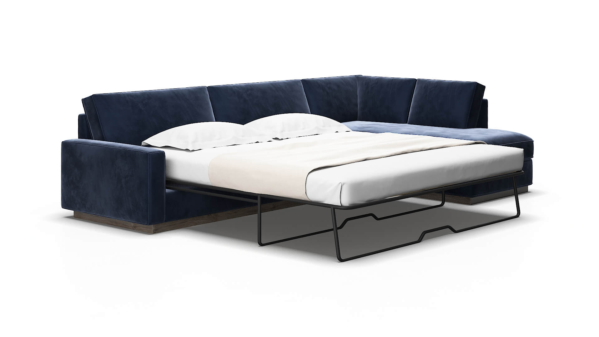 Alton Royale cobalt Panel sleeper Espresso Legs  2