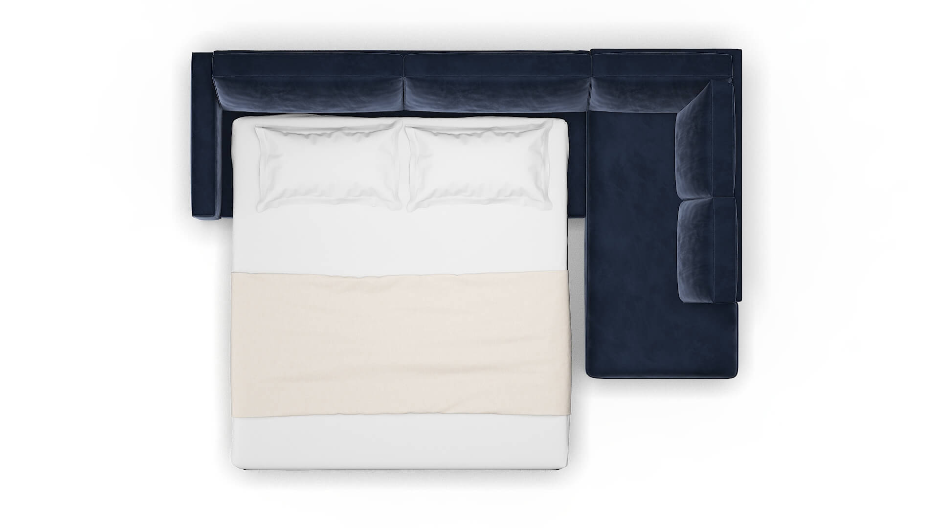 Alton Royale Cobalt Panel Sleeper Espresso legs 3