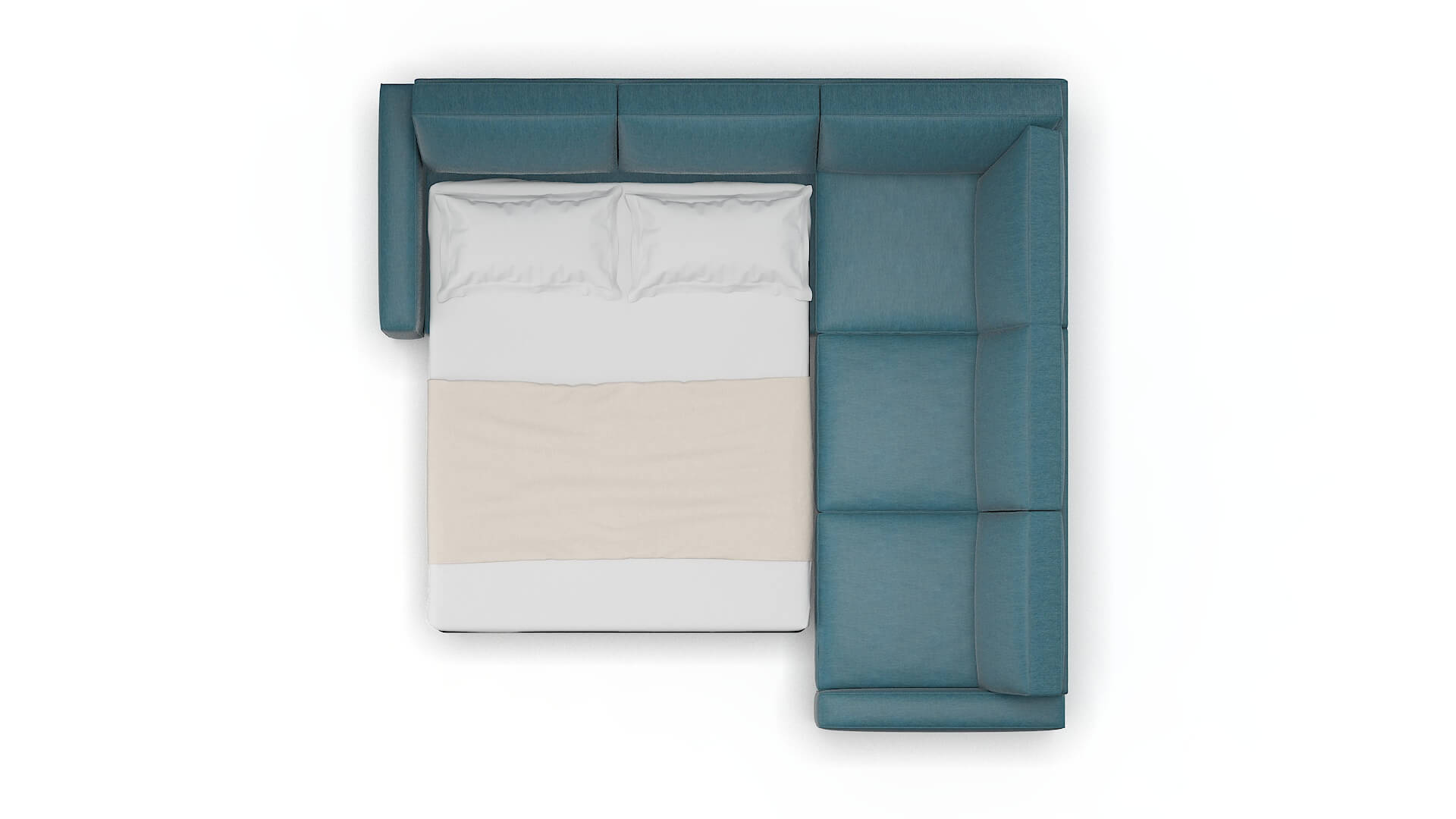 Alton Royale Electric Blue Sectional Sleeper DreamSofa