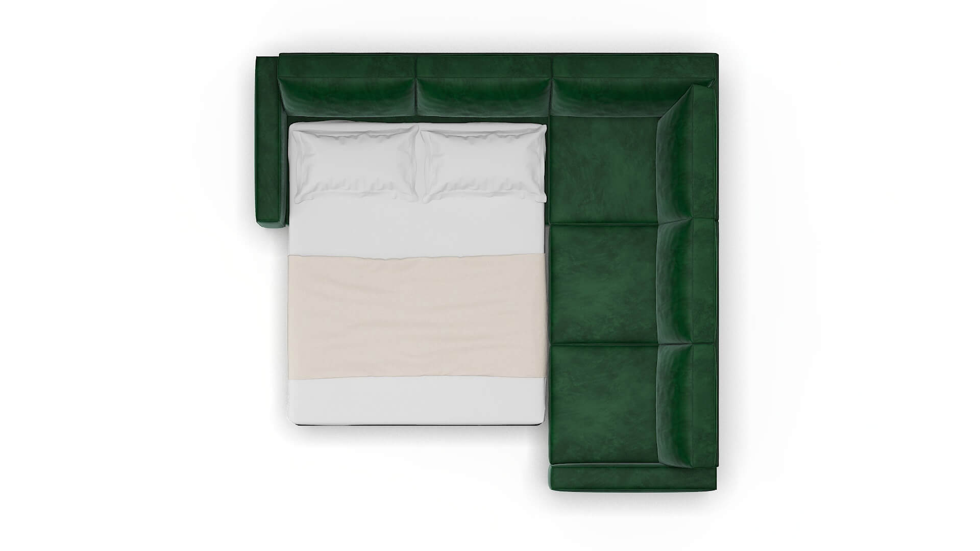 Alton Royale Evergreen Sectional Sleeper Espresso legs 3