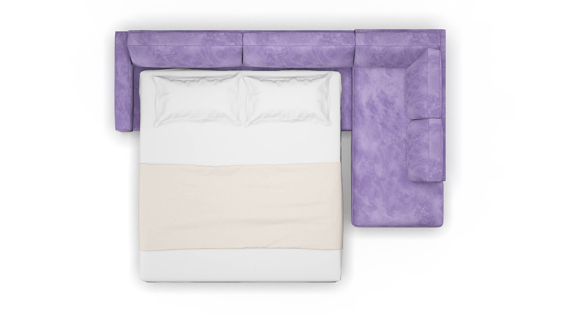 Alton Royale Lavender Panel Sleeper Espresso legs 3