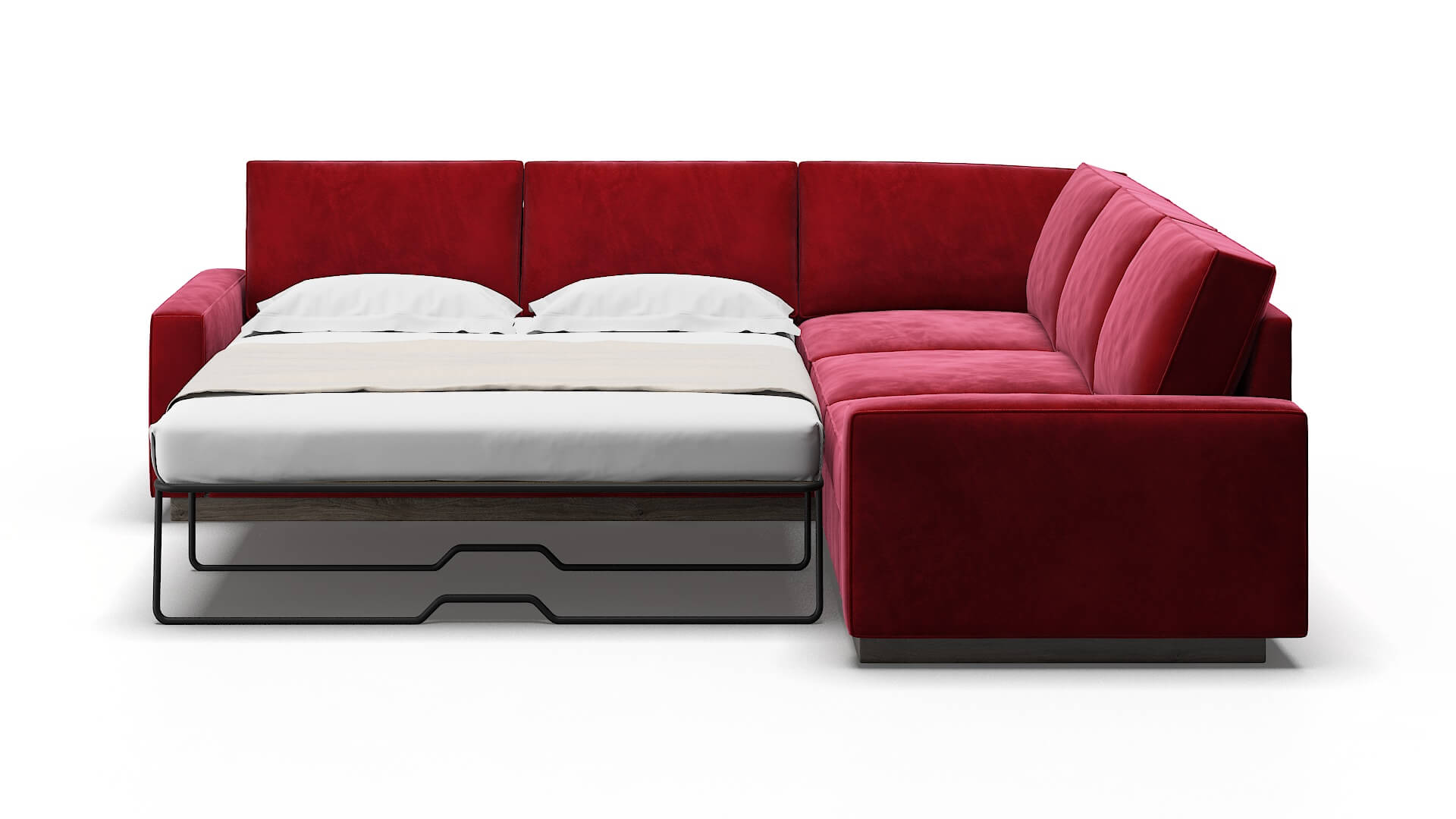 Alton Royale Ruby Sectional Sleeper Espresso legs 1