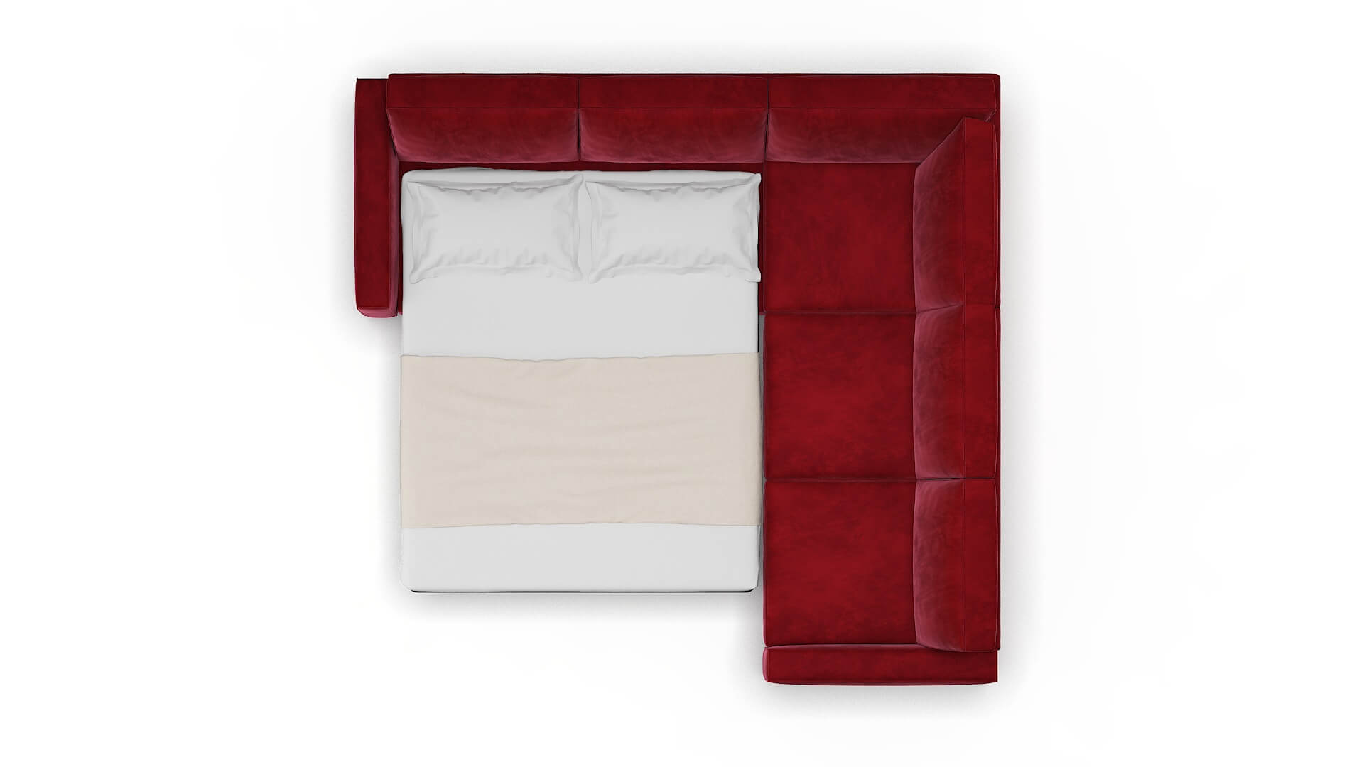 Alton Royale Ruby Sectional Sleeper Espresso legs 3