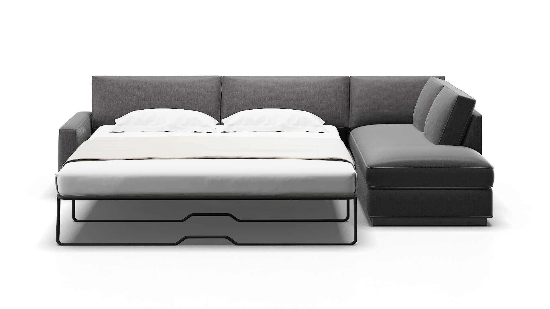 Alton Sasha Grey Panel Sleeper Espresso legs 1