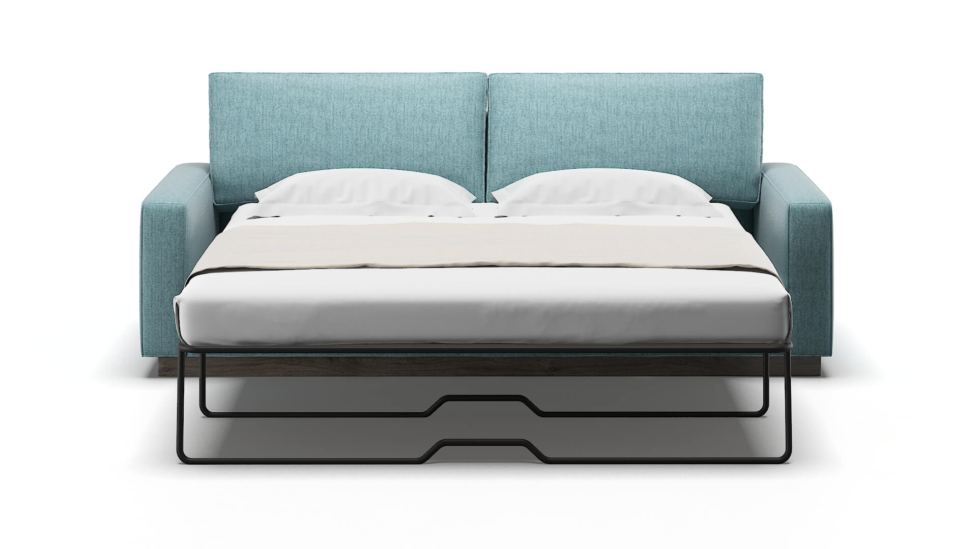 Alton Sasha Teal Sofa Sleeper Espresso legs 1