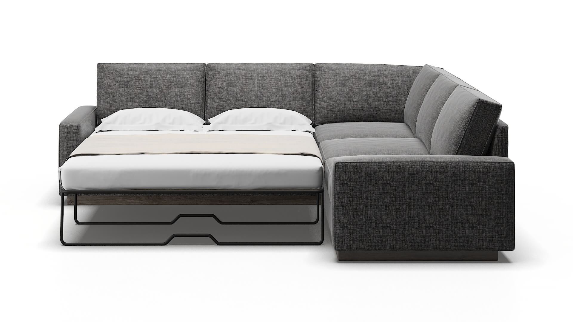 Alton Sosoftness 51 Sectional Sleeper Espresso legs 1