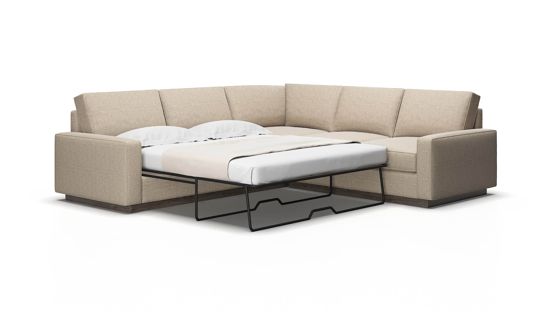 Alton Sosoftness 74 Sectional sleeper Espresso Legs  2