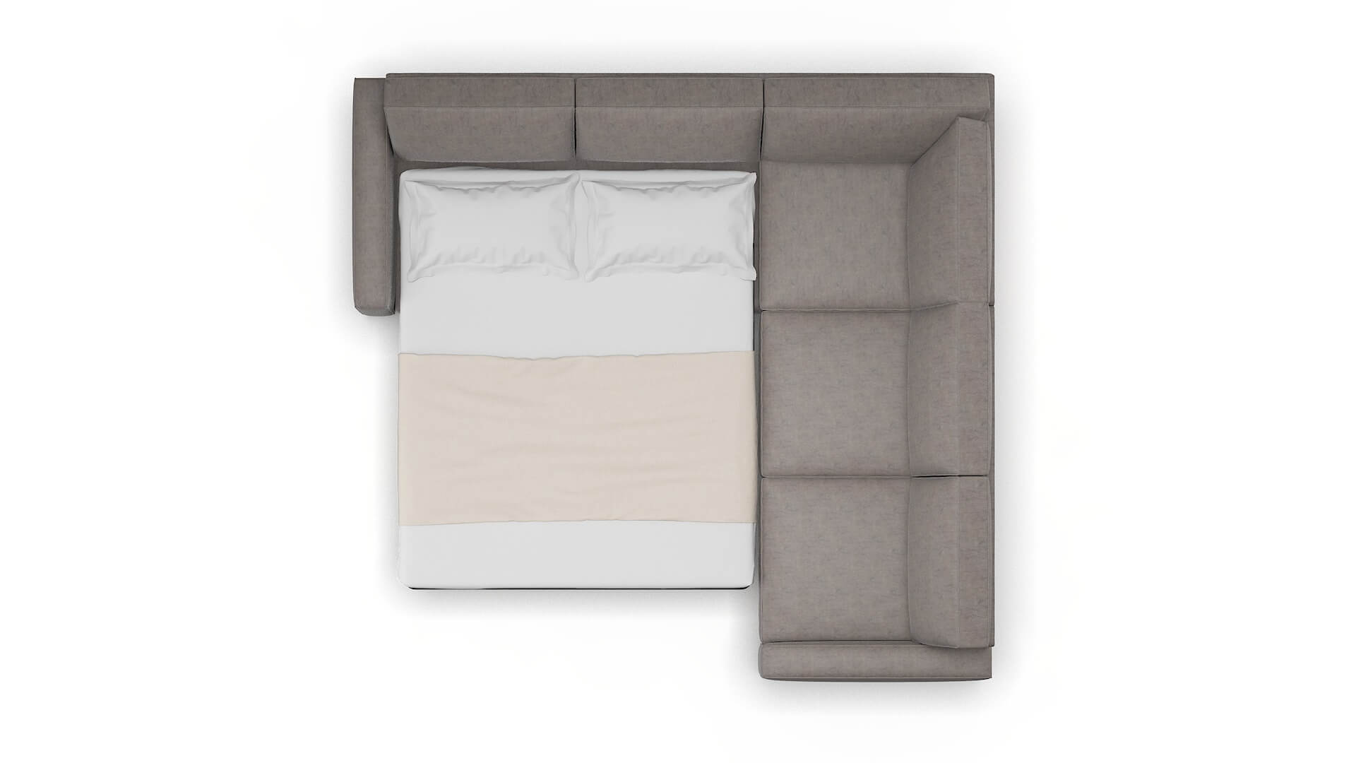 Alton Suave Slate Sectional Sleeper Espresso legs 3