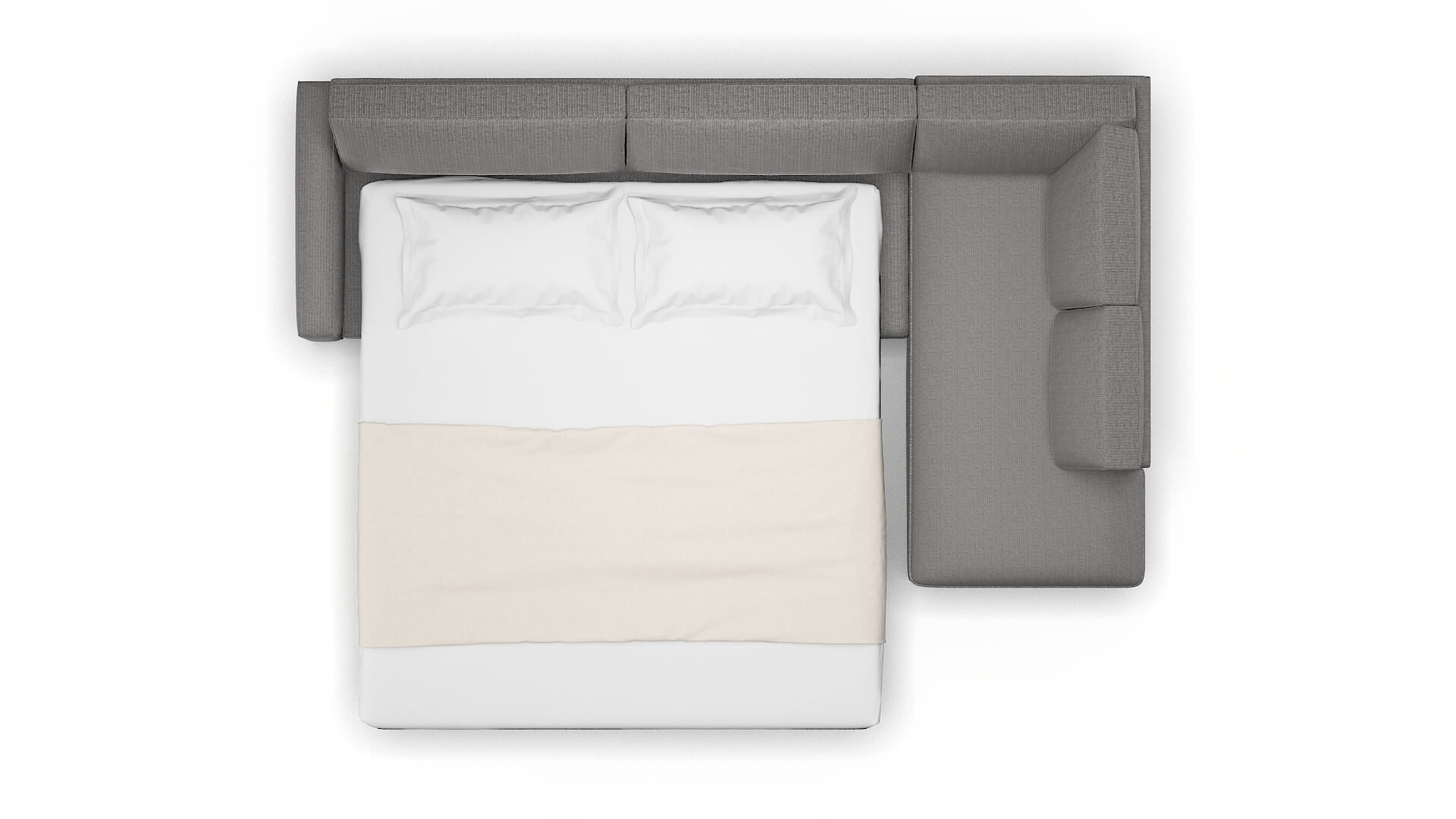 Alton Terrain Oatmeal Panel Sleeper Espresso legs 3