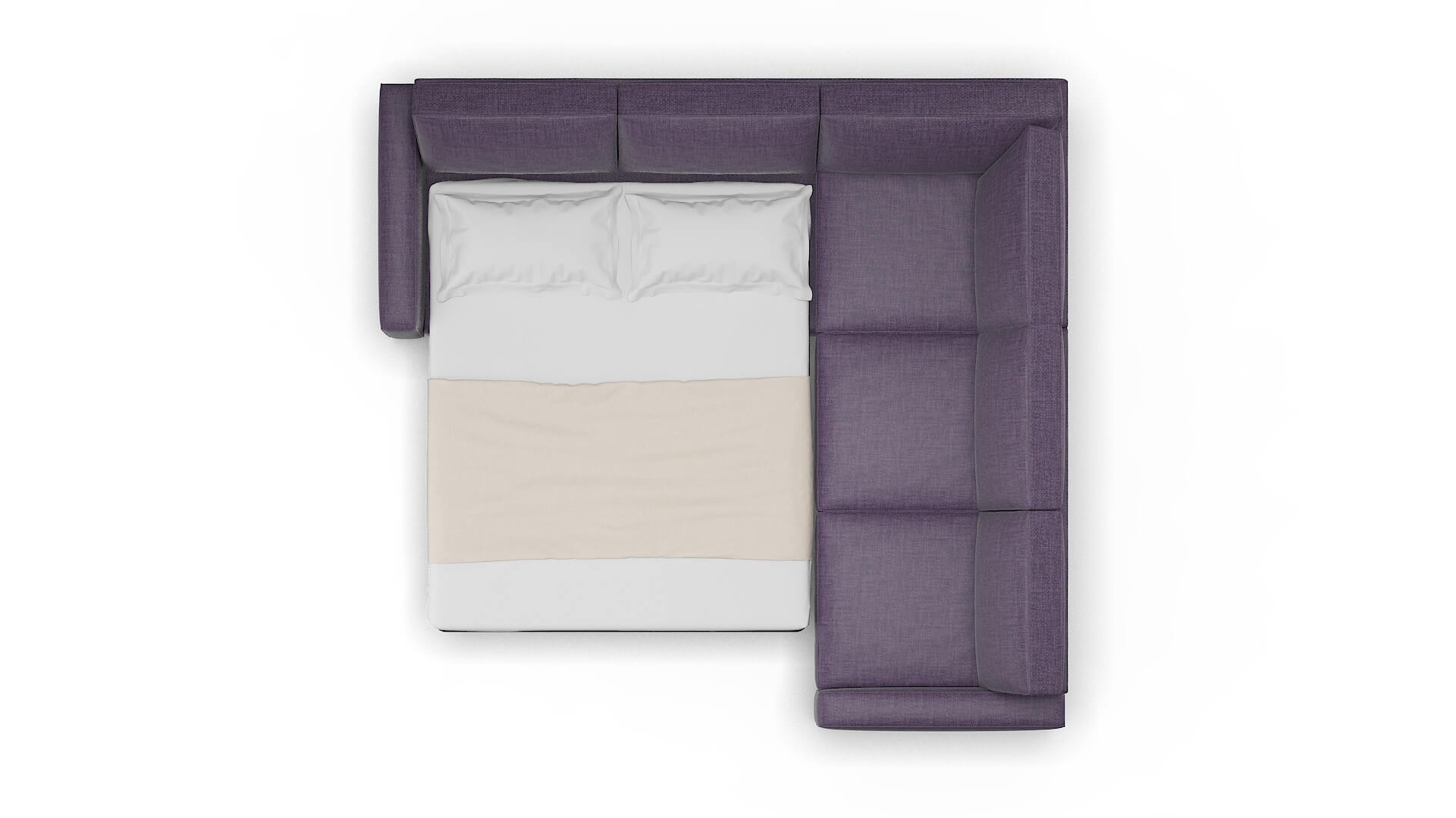 Alton Tess Blackberry Sectional Sleeper Espresso legs 3