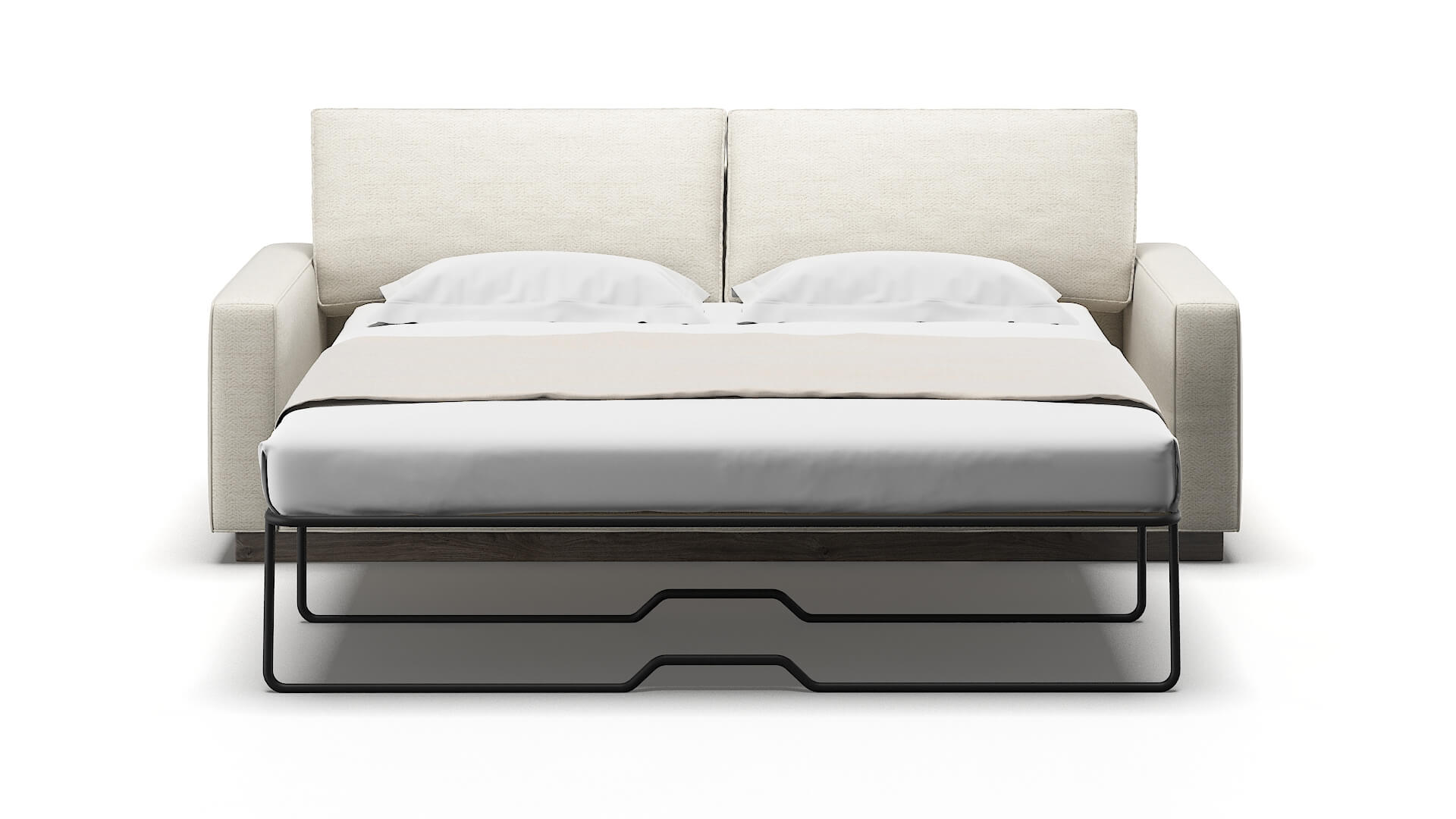 Alton Venus Cream Sofa Sleeper Espresso legs 1