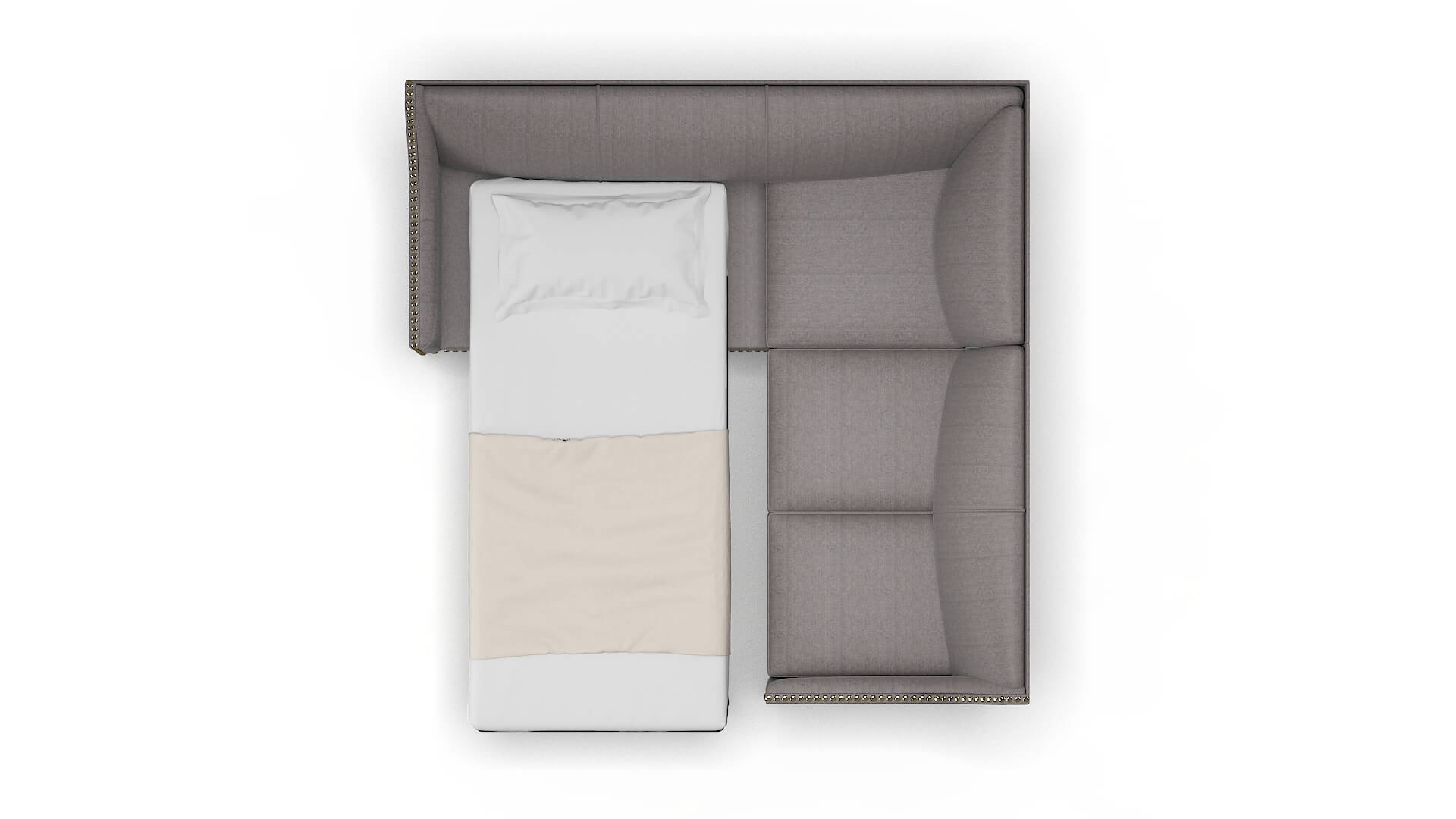 Amsterdam Atlas_plz Silver Sectional Sleeper Espresso legs 3