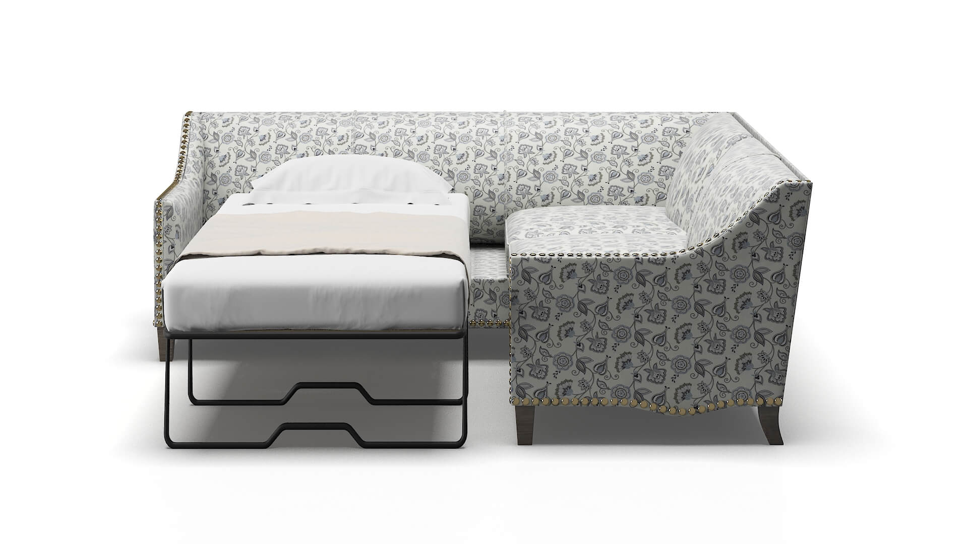 Amsterdam Avignon Sky Sectional Sleeper Espresso legs 1