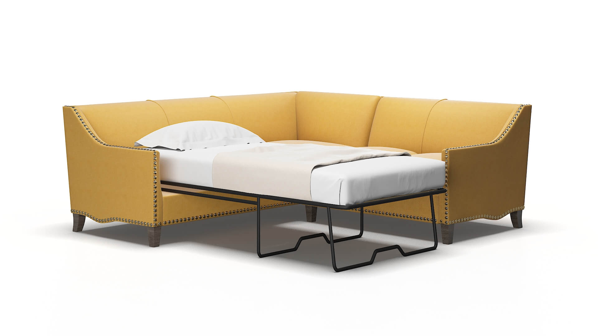 Amsterdam Bella amber Sectional sleeper Espresso Legs  2
