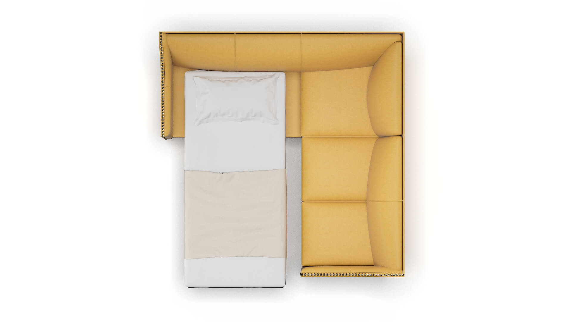 Amsterdam Bella Amber Sectional Sleeper Espresso legs 3