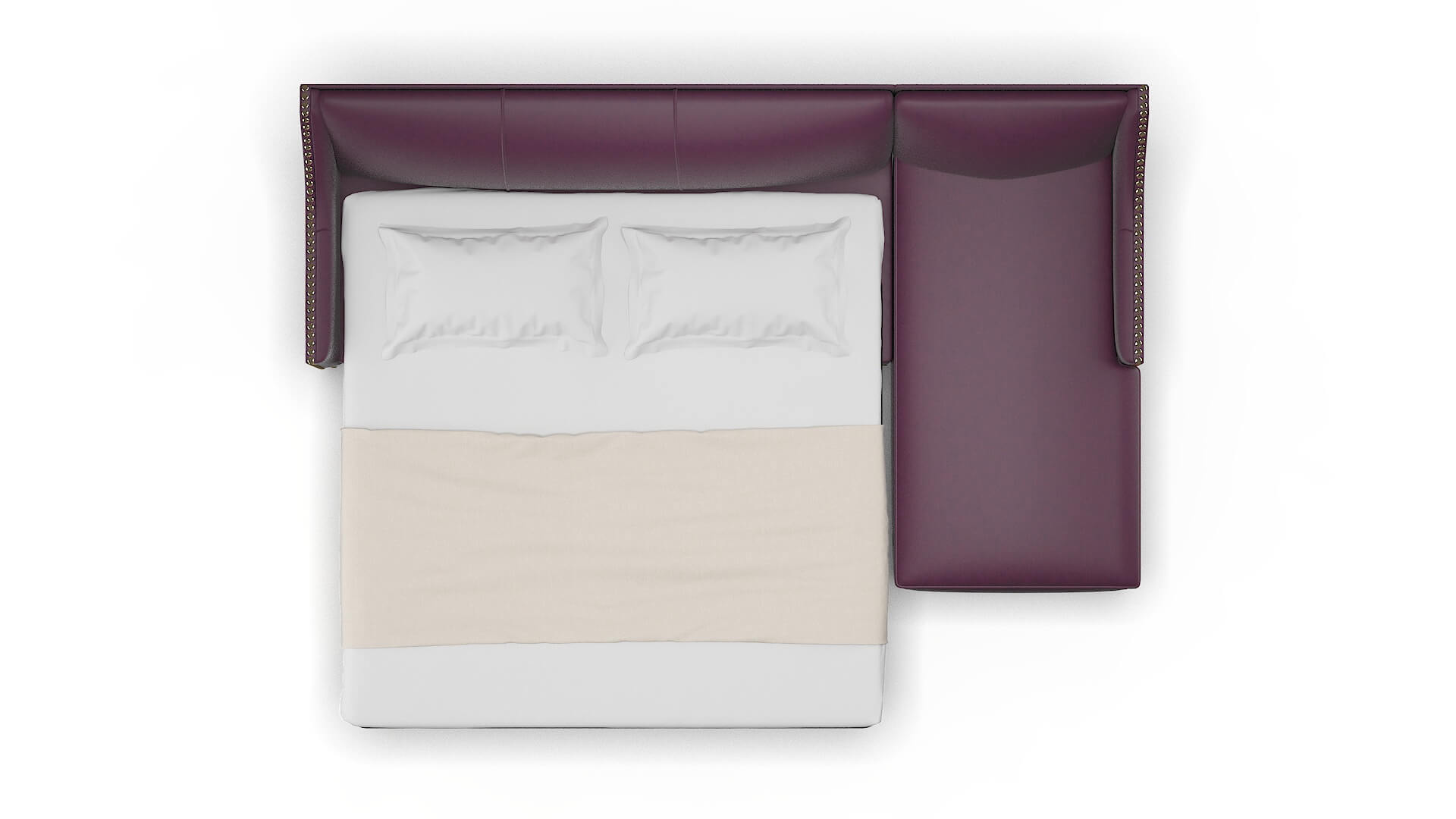 Amsterdam Bella Aubergine Panel Sleeper Espresso legs 3