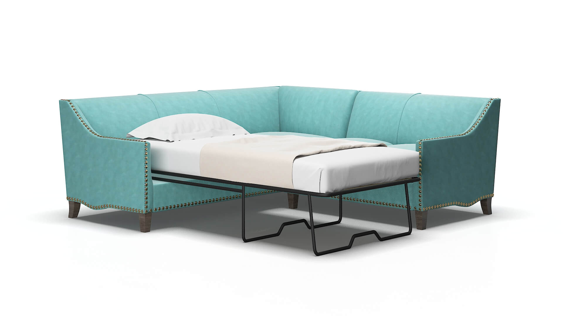Amsterdam Bella caribbean Sectional sleeper Espresso Legs  2