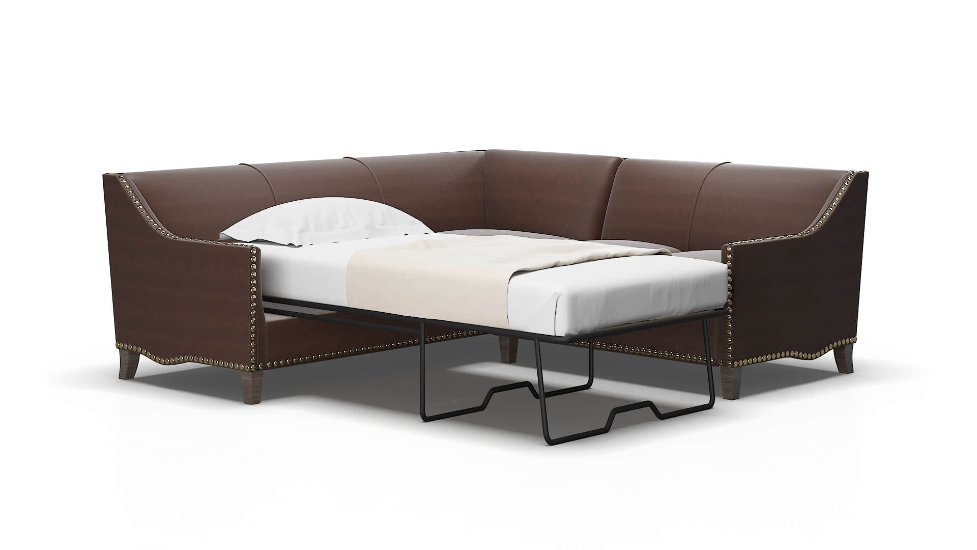Amsterdam Bella espresso Sectional sleeper Espresso Legs  2
